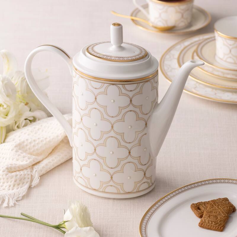 Noritake Trefolio Gold Coffee Server, 52 oz.
