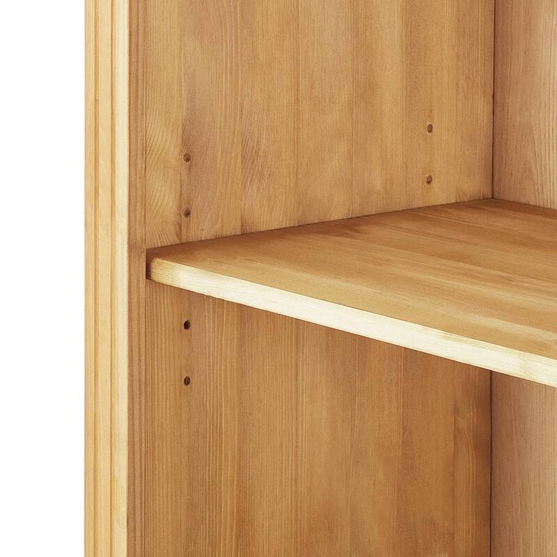 Ren Home Anita Solid Wood Tall 6 Shelf Open Bookcase