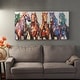 preview thumbnail 7 of 5, Porch & Den 'Race Ready Horses' Hand-embellished Stretched Canvas Print Wall Art