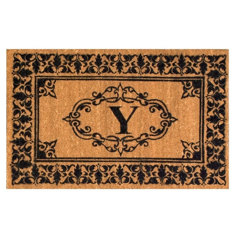 Nuloom Estate Monogrammed Welcome Door Mat - 2'6" x 4' - Letter Y
