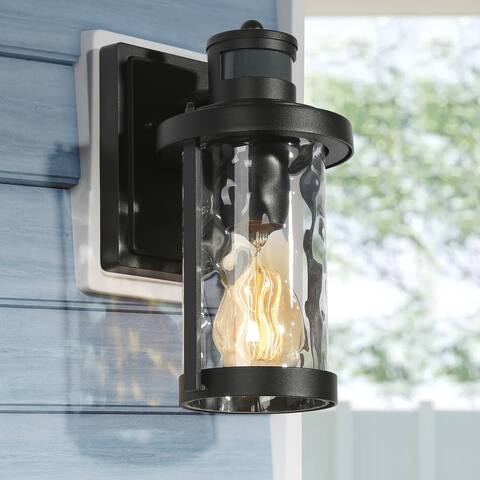 Barn Black Outdoor Motion Sensor Lights Light Dusk to Dawn Wall Sconce Black Lantern Exterior Lighting