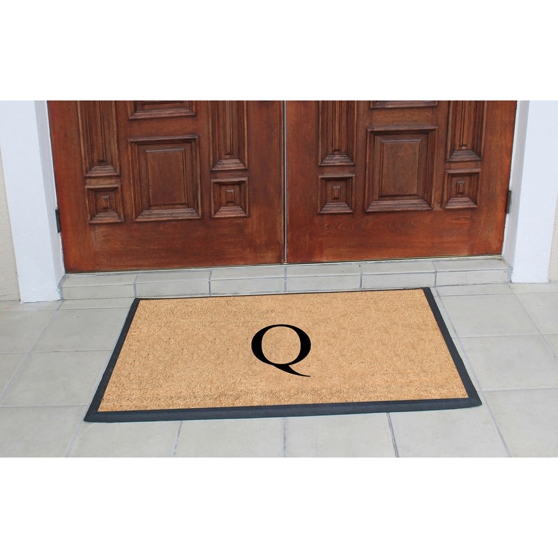 A1HC Rubber and Coir Molded Double Monogrammed Door Mat 30"x48"