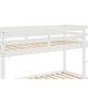 preview thumbnail 7 of 37, Twin over Twin Floor Bunk Bed, Low Height Design, Space-saving, White