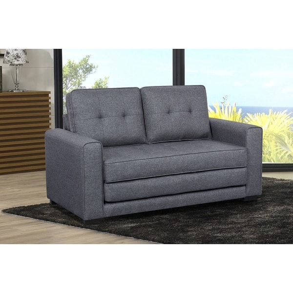 slide 1 of 12, Daisy Modern Fabric Loveseat and Sofa Bed