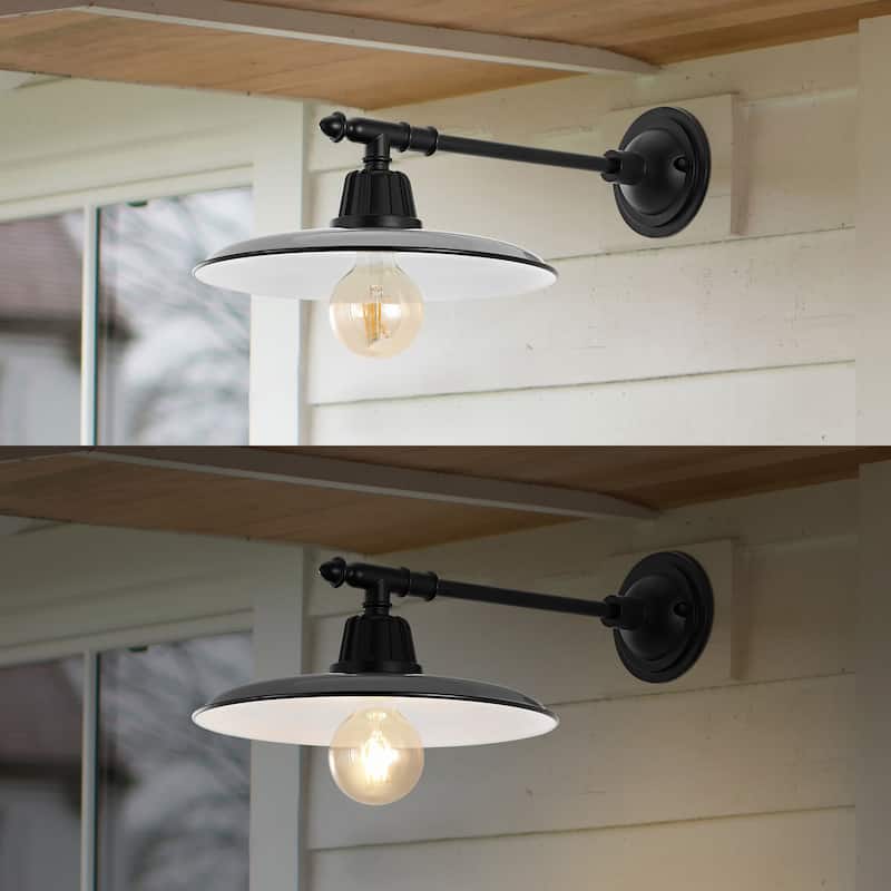 Jasper 12" Farmhouse Indoor/Outdoor LED Victorian Arm Sconce