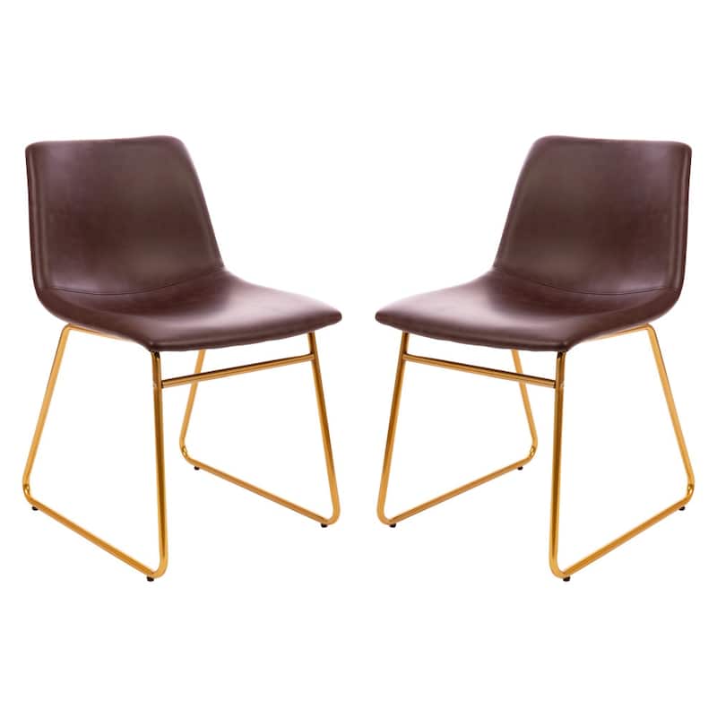18 Inch Indoor Dining Table Chairs, LeatherSoft Upholstery-Set of 2