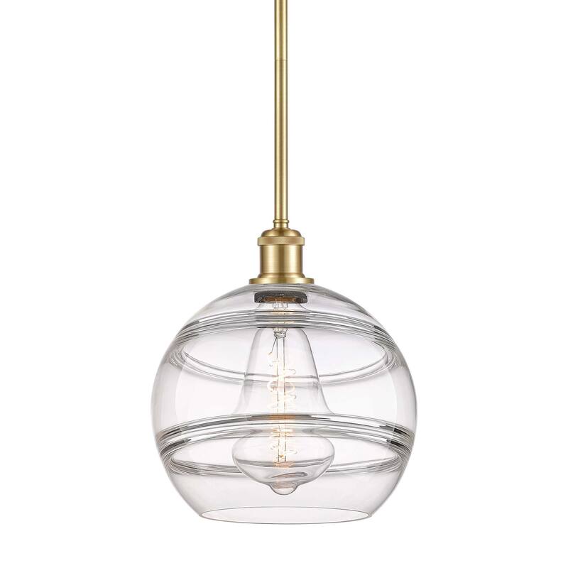 Innovations Lighting 516-1S-12-10 Rochester Pendant Rochester 10" Wide - Satin Gold / Clear