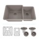 preview thumbnail 1 of 6, Lexicon Platinum Quartz 60/40 Double Bowl Kitchen Sink Galaxy Concrete