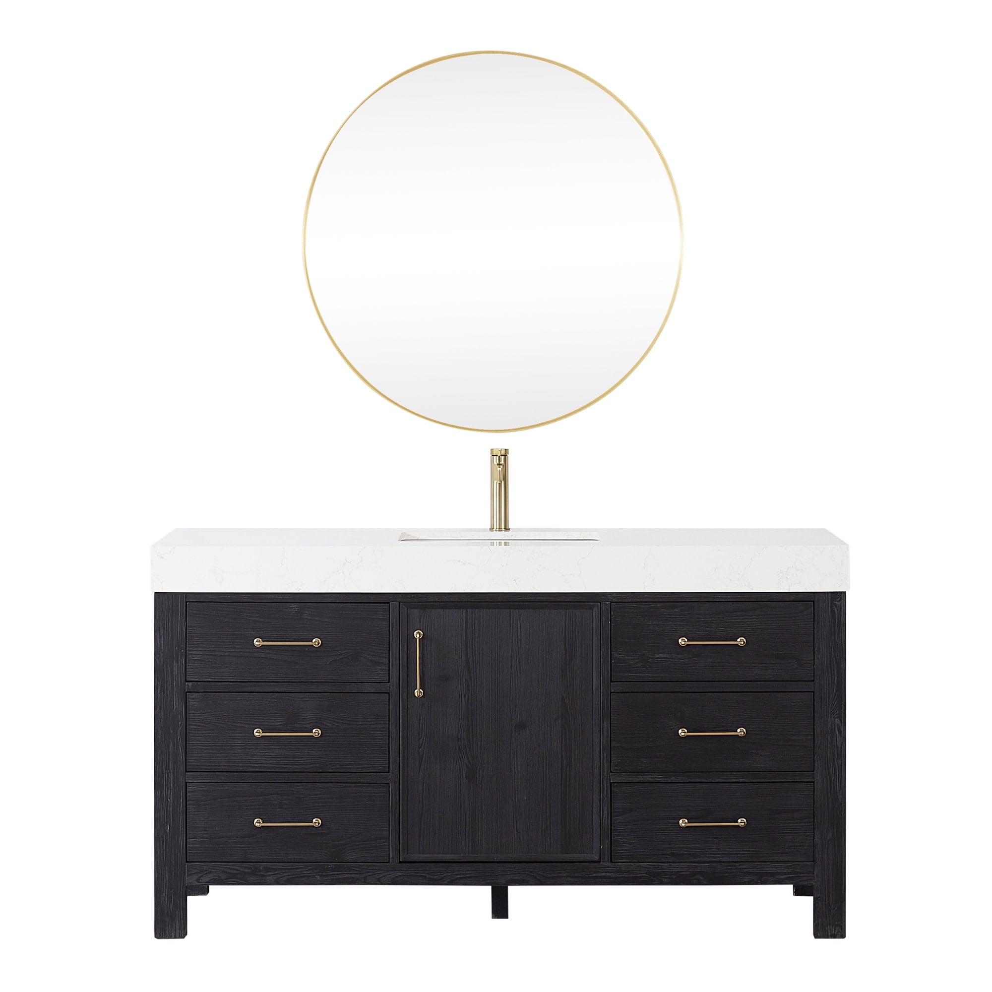 Miseno MV-LEON60-LWT León 60" Free Standing Single Basin Vanity Set