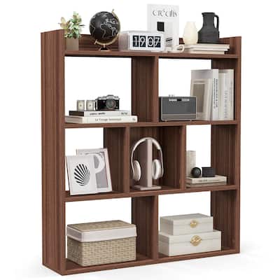 Costway 1/2 PCS 7-cube Bookcase Open Storage Shelf with Anti-tipping