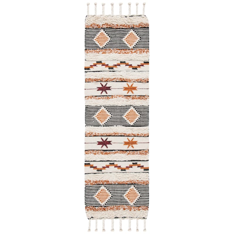 SAFAVIEH Hand-knotted Kenya Shanti Wool Tassel Rug