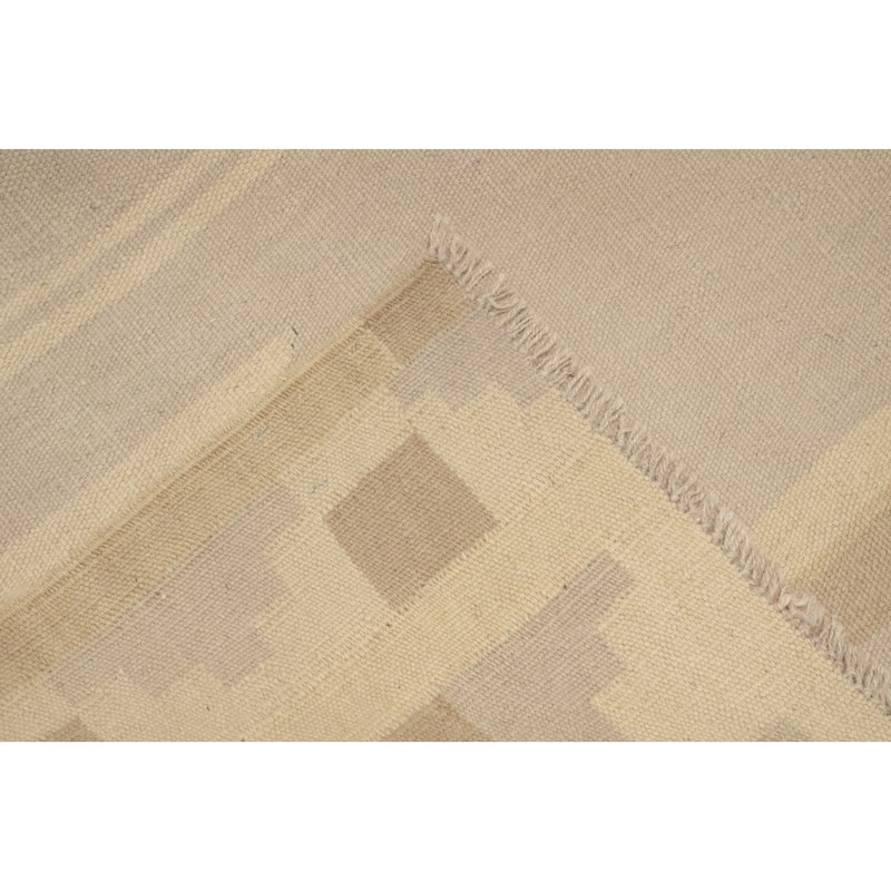 Hand Woven Oriental 100% Wool Carpet Southwestern Tribal Purples Kilim Area Rug - 8' 7'' X 5' 8''