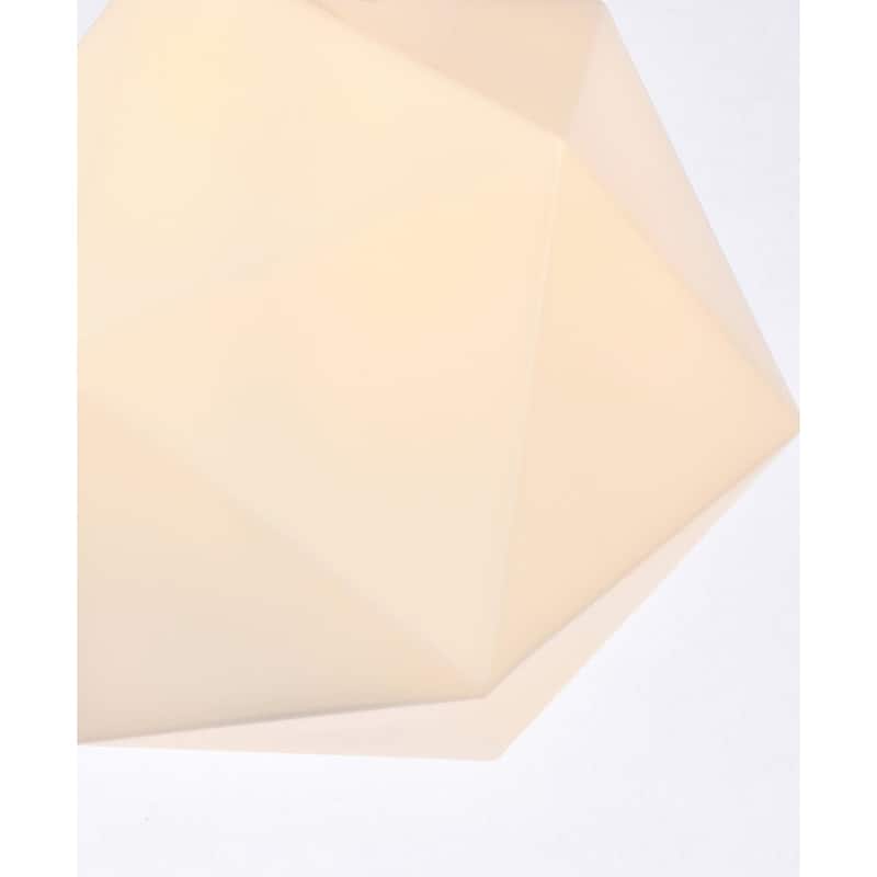 Lance 1 Light White Glass Flush Mount - 9.8 Inch