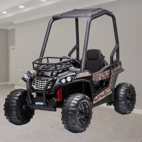 slide 2 of 18, 12V Kids UTV Ride-On Car with Remote Control, Music, Lights, Suspension System, and USB/MP3 Support for Boys & Girls