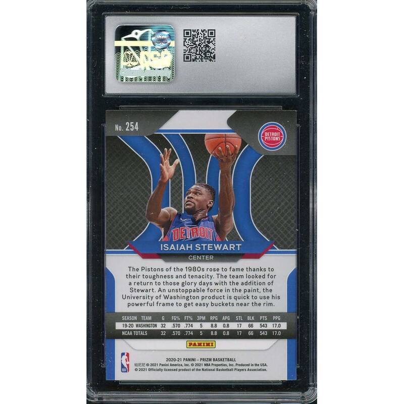 Isiah Stewart 2020 Panini Prizm Basketball Rookie Card RC #254 Graded CSG 8.5 - 8'6" x 11'6"