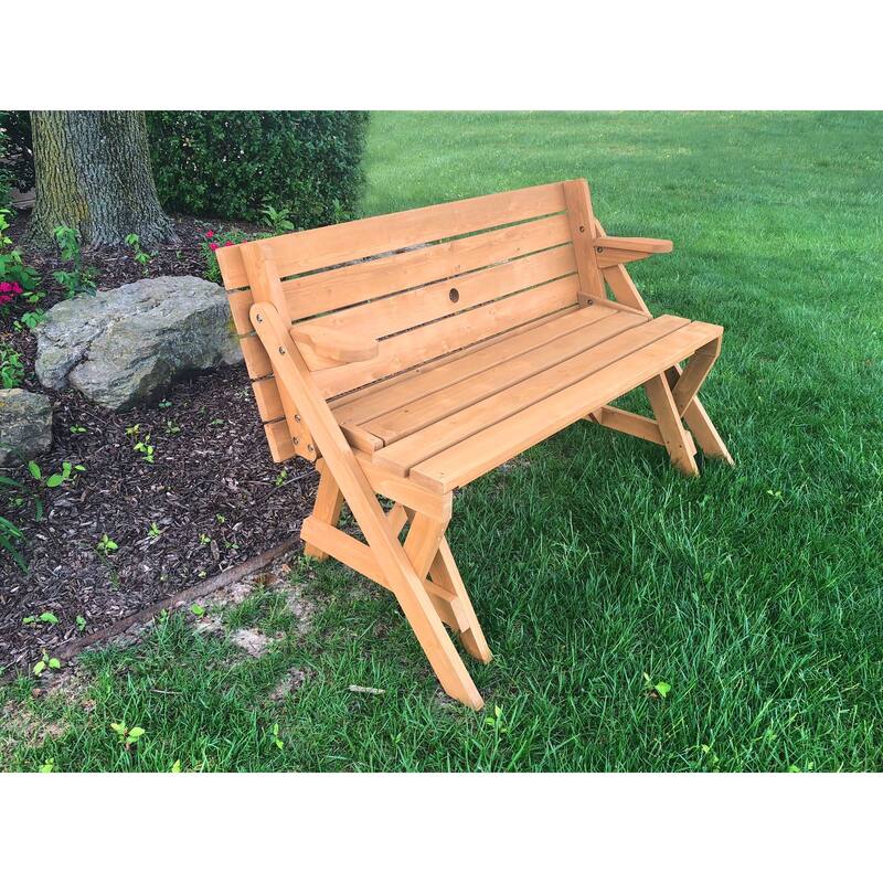 2 in 1 Picnic Table/Bench 54.33 in. L x 57.1 in. W x 27.56 in. H