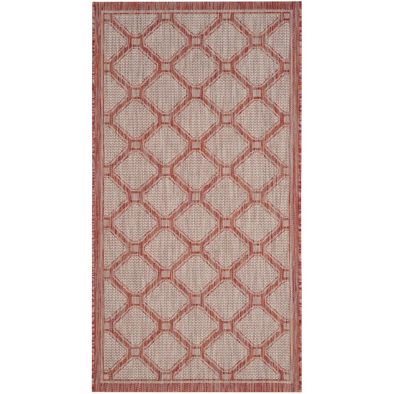 SAFAVIEH Courtyard Lydie Indoor/ Outdoor Waterproof Patio Backyard Rug - 2'7" x 5'