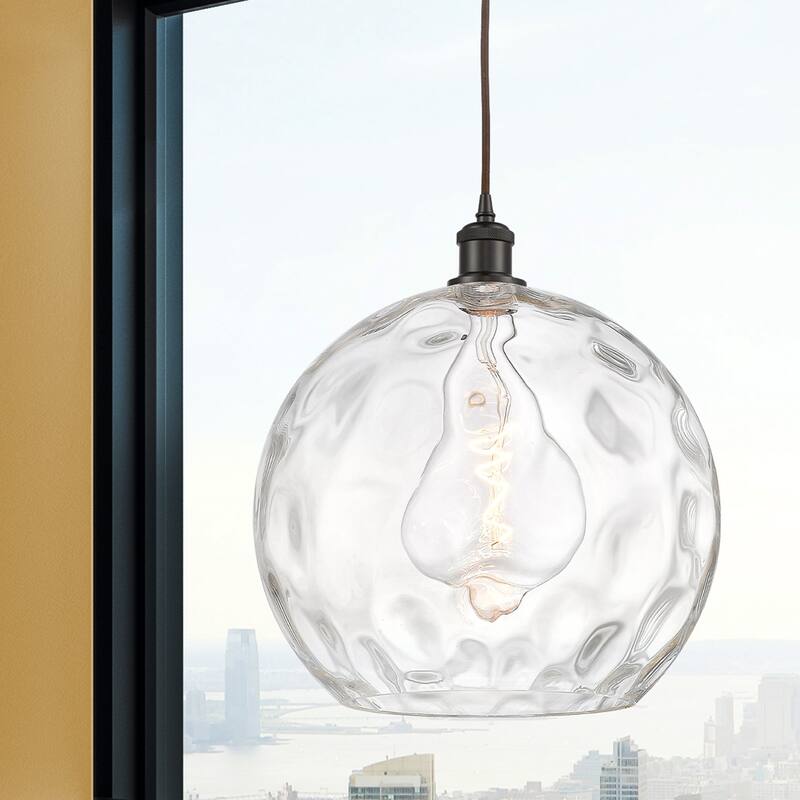 Innovations Lighting Ballston Athens Water Glass 1 Light 14" Cord Hung Pendant
