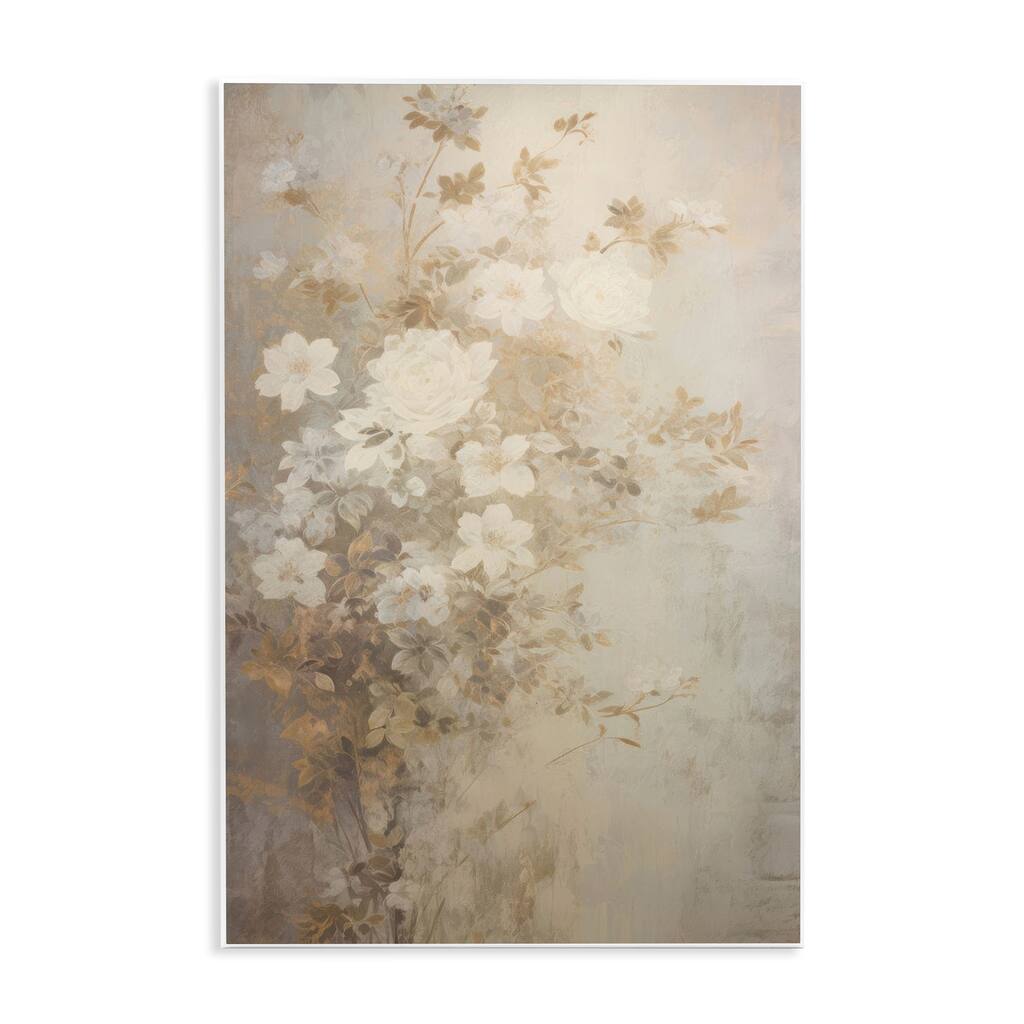 Stupell Muted Vintage Florals Wall Plaque Art Design By LSR Creative Studio