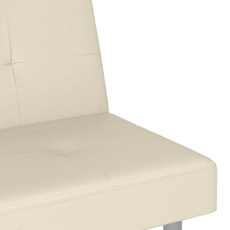vidaXL Sofa Bed Foldable Sleeper Sofa Couch Bed with Cup Holders Faux Leather - 78.7" x 35" x 27.6"