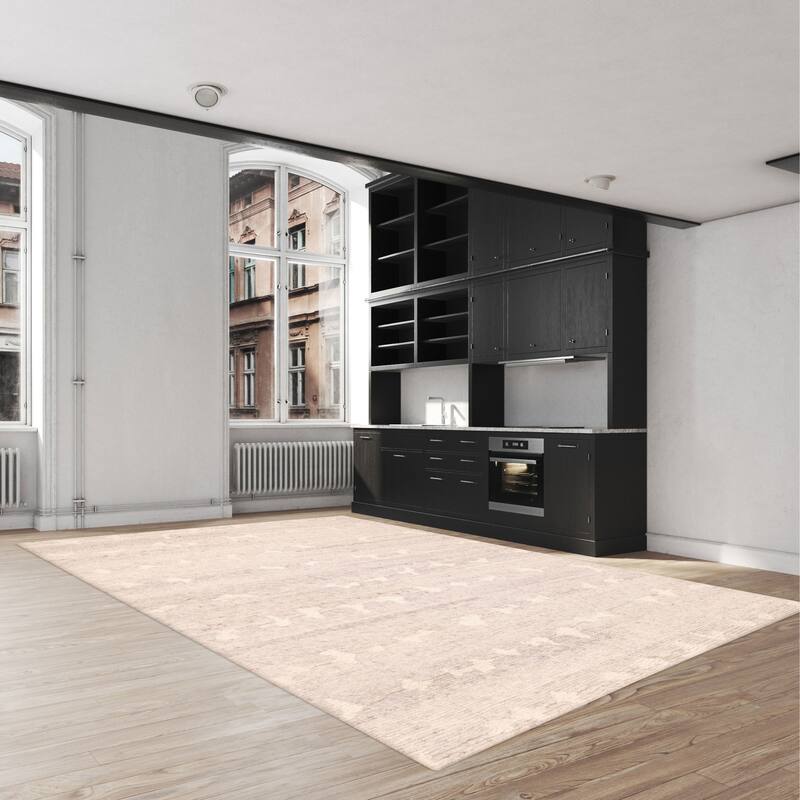 ECARPETGALLERY Hand-knotted Tangier Light Grey Wool Rug - 8'3 x 10'1