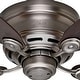 preview thumbnail 4 of 14, Hunter 42" Flush Mount Ceiling Fan with Pull Chains - Traditional - Low Profile!