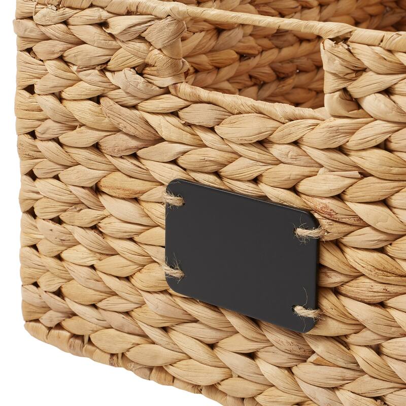 Water Hyacinth Pantry Storage Basket Organizer Bins