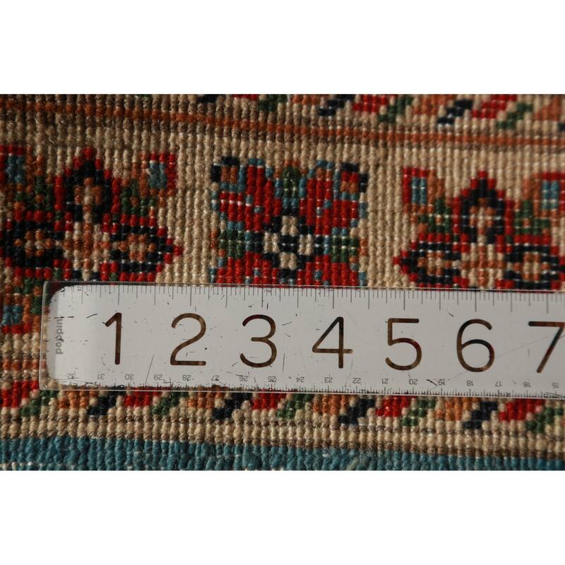 Light Blue Kazak Oriental Foyer Rug Hand-Knotted Wool Carpet - 2'0"x 3'0"