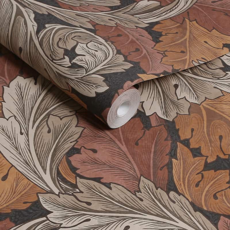 William Morris Acanthus Burnt Orange Wallpaper