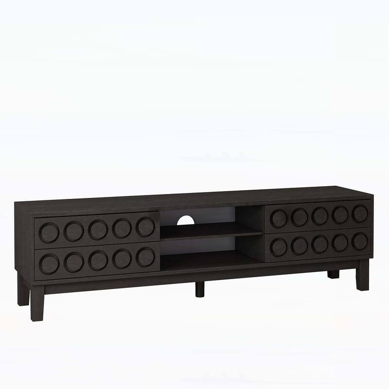 TV Stand for TVs up to 75,with 4 Drawers,Entertainment Center with Spacious Storage and Modern Design