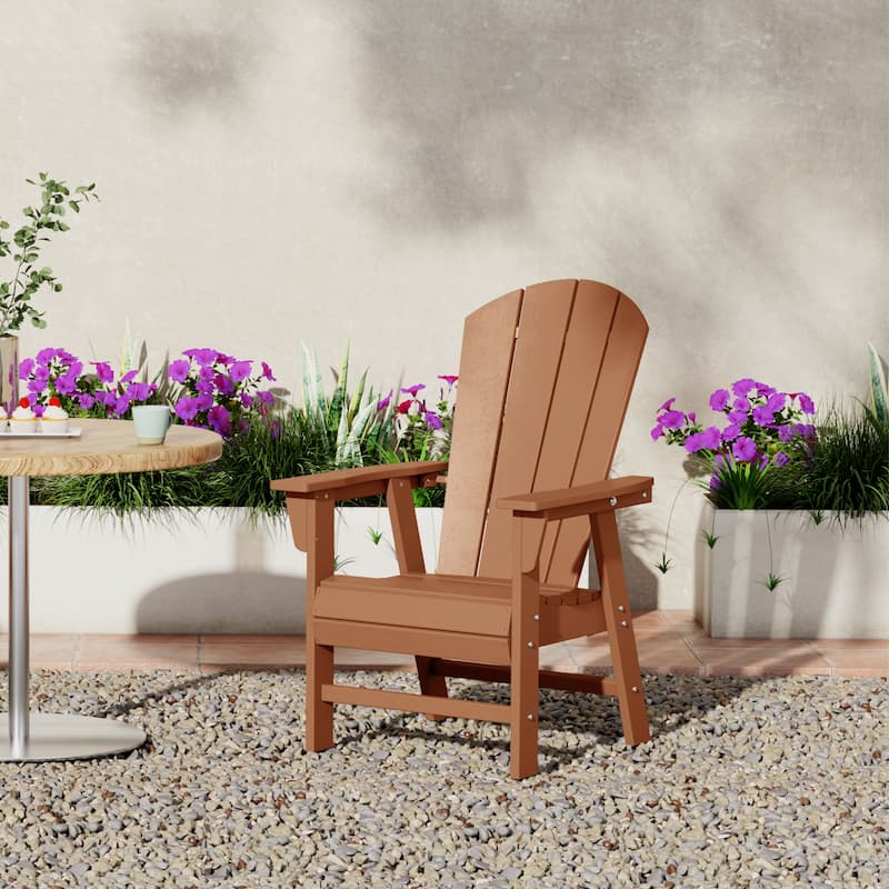 Laguna Hdpe All Weather Outdoor Patio Adirondack Dining Chair With Arms