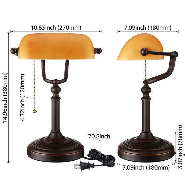 Shop Ripae Antique Style Banker Lamp Desk Lamp Oil Rubbed Bronze