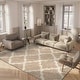 preview thumbnail 4 of 18, SAFAVIEH Dallas Shag Giusy Trellis 1.5-inch Thick Rug - Ivory/Grey - 4' x 6'