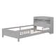 preview thumbnail 12 of 10, Twin Size Wood Platform Bed with LED Lighting, Storage Headboard, and Guardrails, Features Sturdy Construction