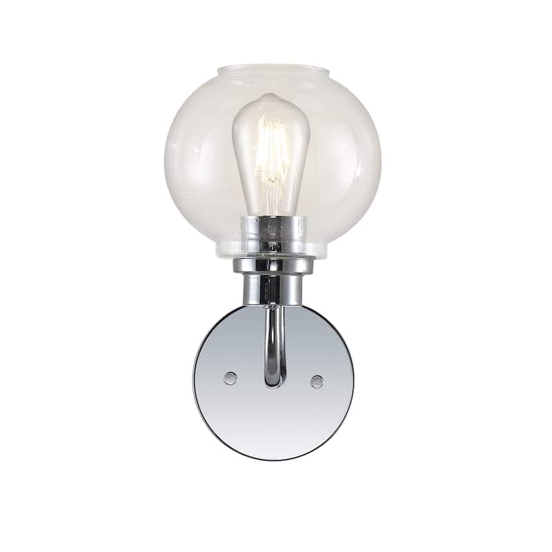 Staunton Iron/Seeded Glass Cottage Rustic LED Vanity Light, by JONATHAN Y