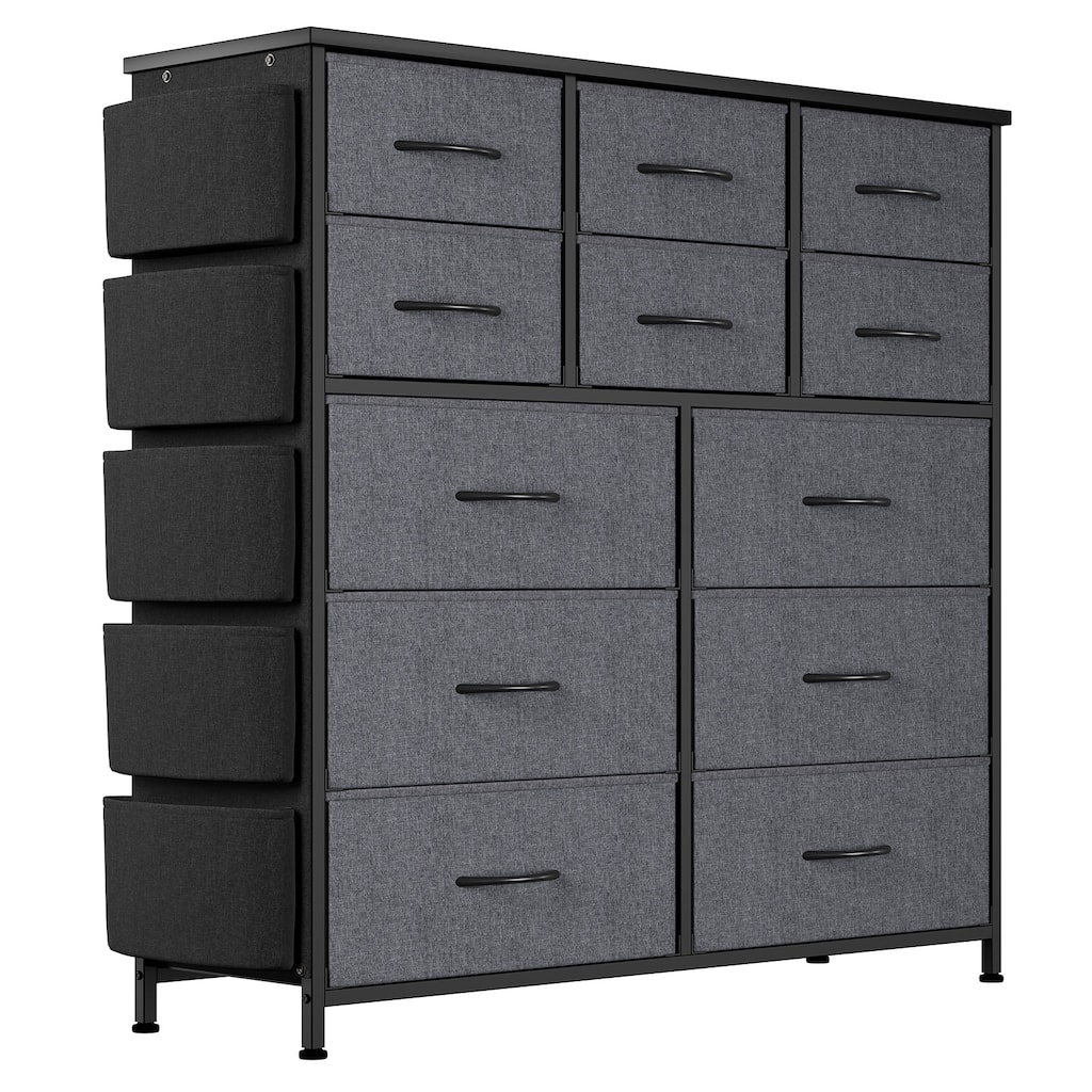12 Drawer Dresser, Storage Organizer Unit with Fabric