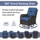 preview thumbnail 42 of 110, Pocassy 3-Piece Outdoor Swivel Bistro Set, Wicker Rocking Chairs