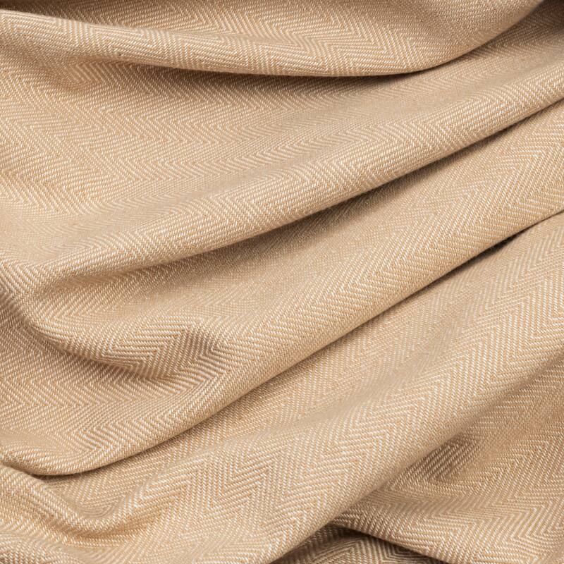 Herringbone Premium 100% Cotton Lined Rod Pocket W Back Tabs Short Curtain Panel