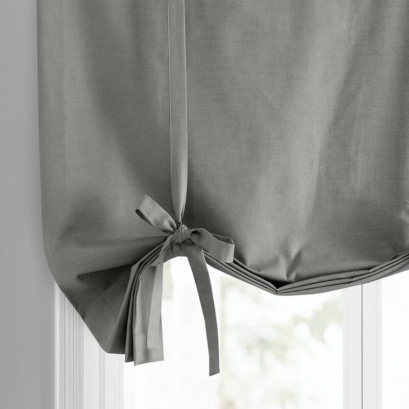 Exclusive Fabrics Dune Textured Solid Cotton Tie-Up Window Shade (1 Panel)