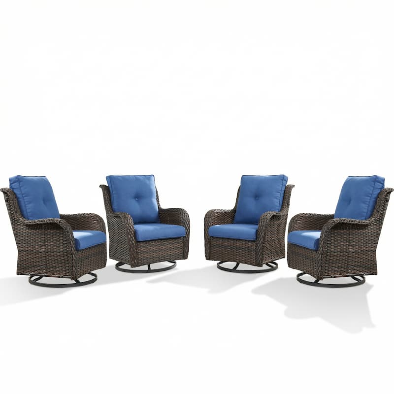 Pocassy Outdoor Patio Wciker Sofa Furniture Set of Chair Table.