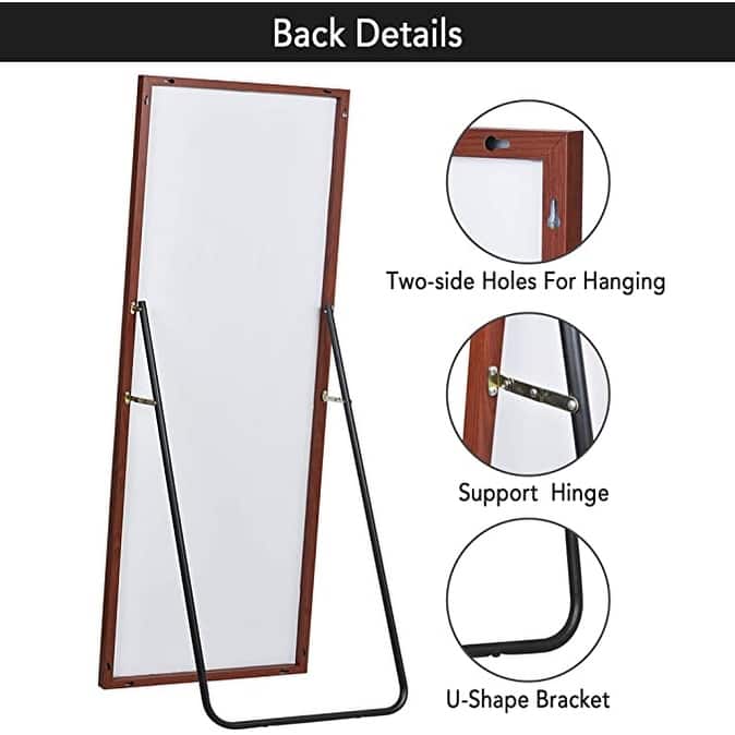 Dovelina Modern Full Length Floor Mirror - Freestanding Vanity Mirror for Bathroom or Living Space