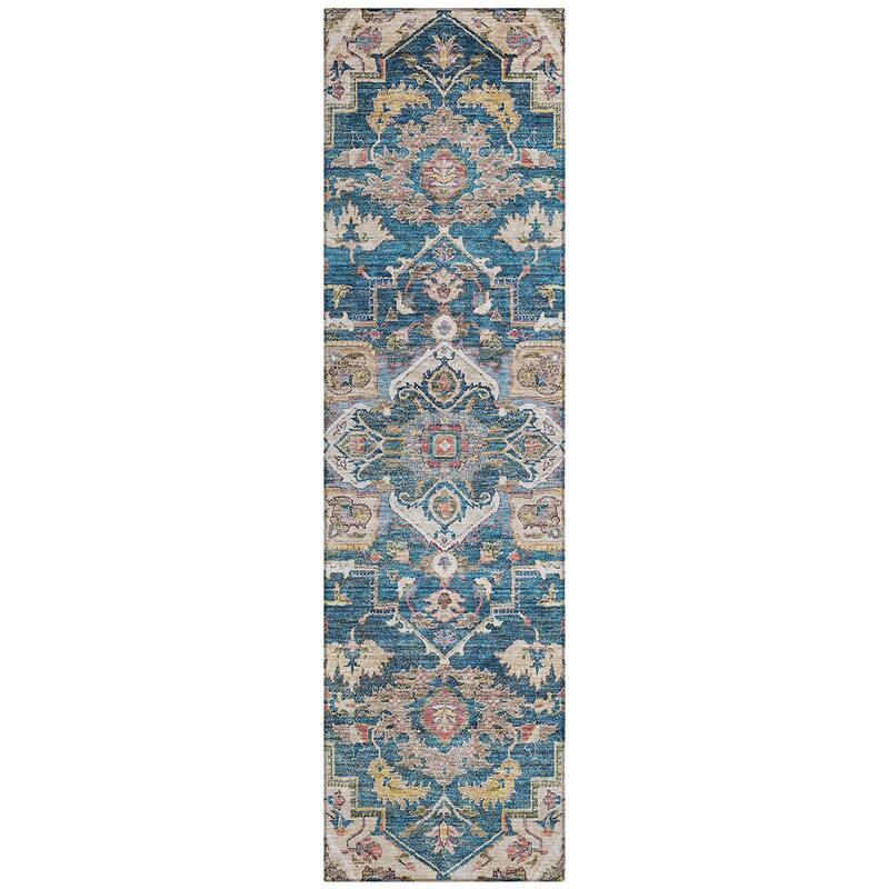 Machine Washable Indoor/ Outdoor Chantille Traditional Boho Rug
