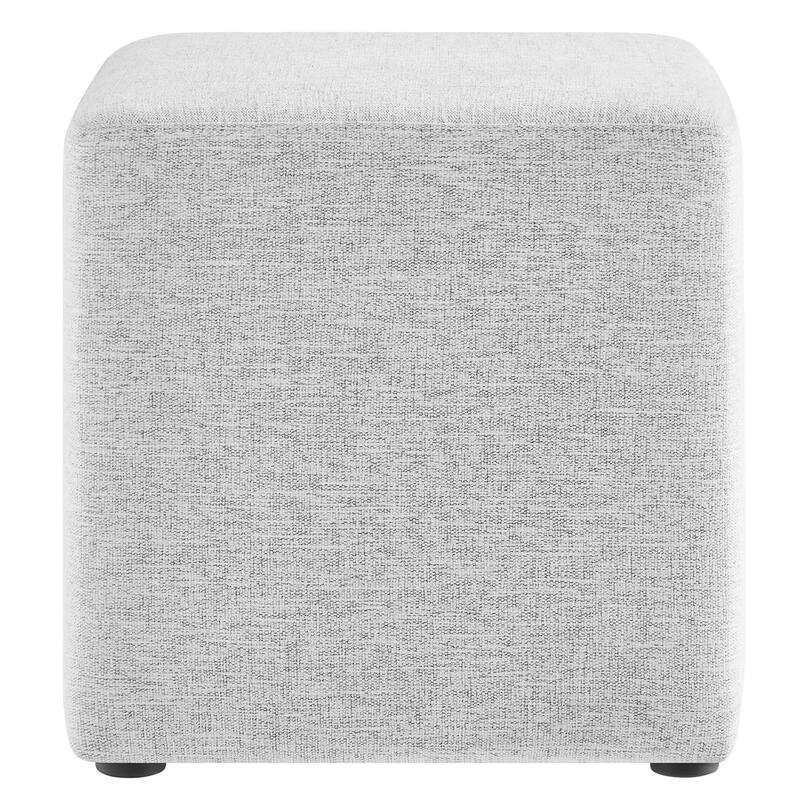 Callum 17"/28" Square Woven Heathered Fabric Upholstered Ottoman
