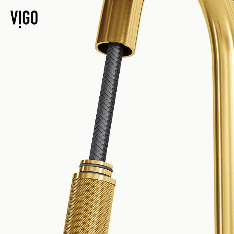 VIGO Gramercy 17" H Single Handle Pull-Down Spout Kitchen Faucet with Touchless Sensor