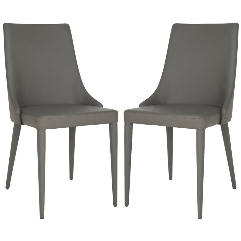 SAFAVIEH Socorro Mid-Century Modern White Dining Chair (Set of 2) - 23.6" x 19.6" x 35.5" - 24Wx20Dx36H