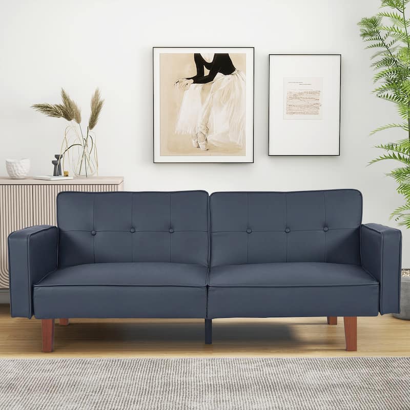 Futon Sofa Bed Couch Memory Foam Futon Convertible Couch Bed Sleeper for Living Room - 68.11"*30.11"*28.74"