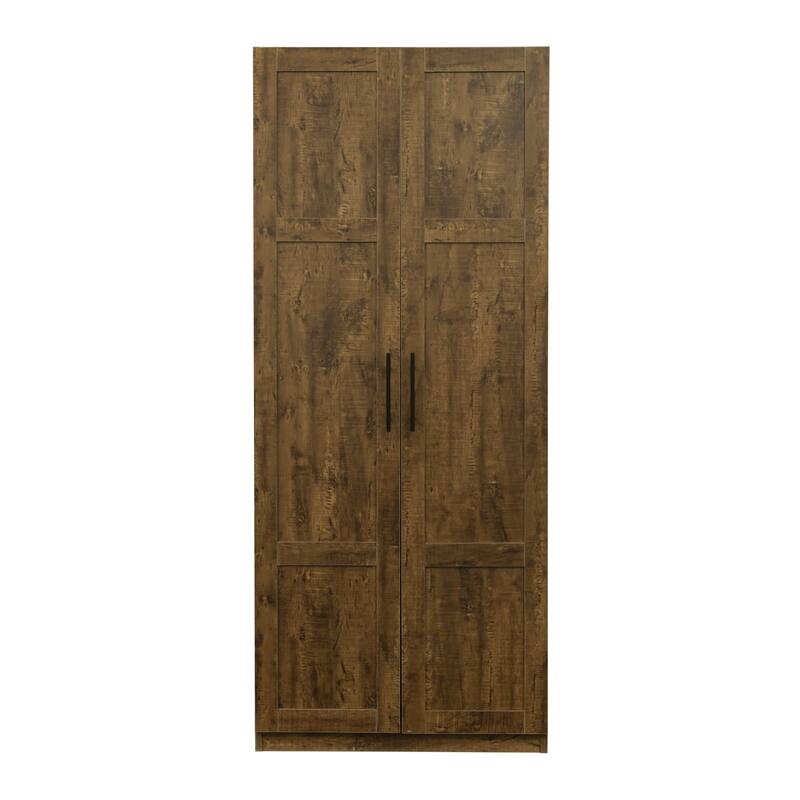 High wardrobe and kitchen cabinet with 2 doors and 3 partitions