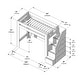 preview thumbnail 9 of 14, Olympic Twin XL Loft Bed with Ladder