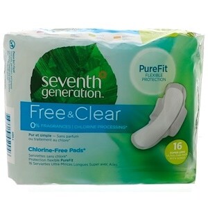 Seventh Generation Chlorine Free Ultra Thin Maxi Pads - Super Long with Wings - 16 Pads