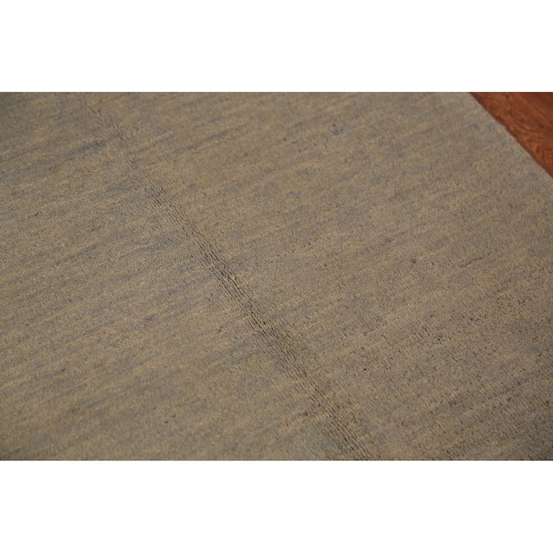 Modern Gabbeh Oriental Rug Hand-Knotted Multi-Color Wool Carpet - 2'9" x 3'10"